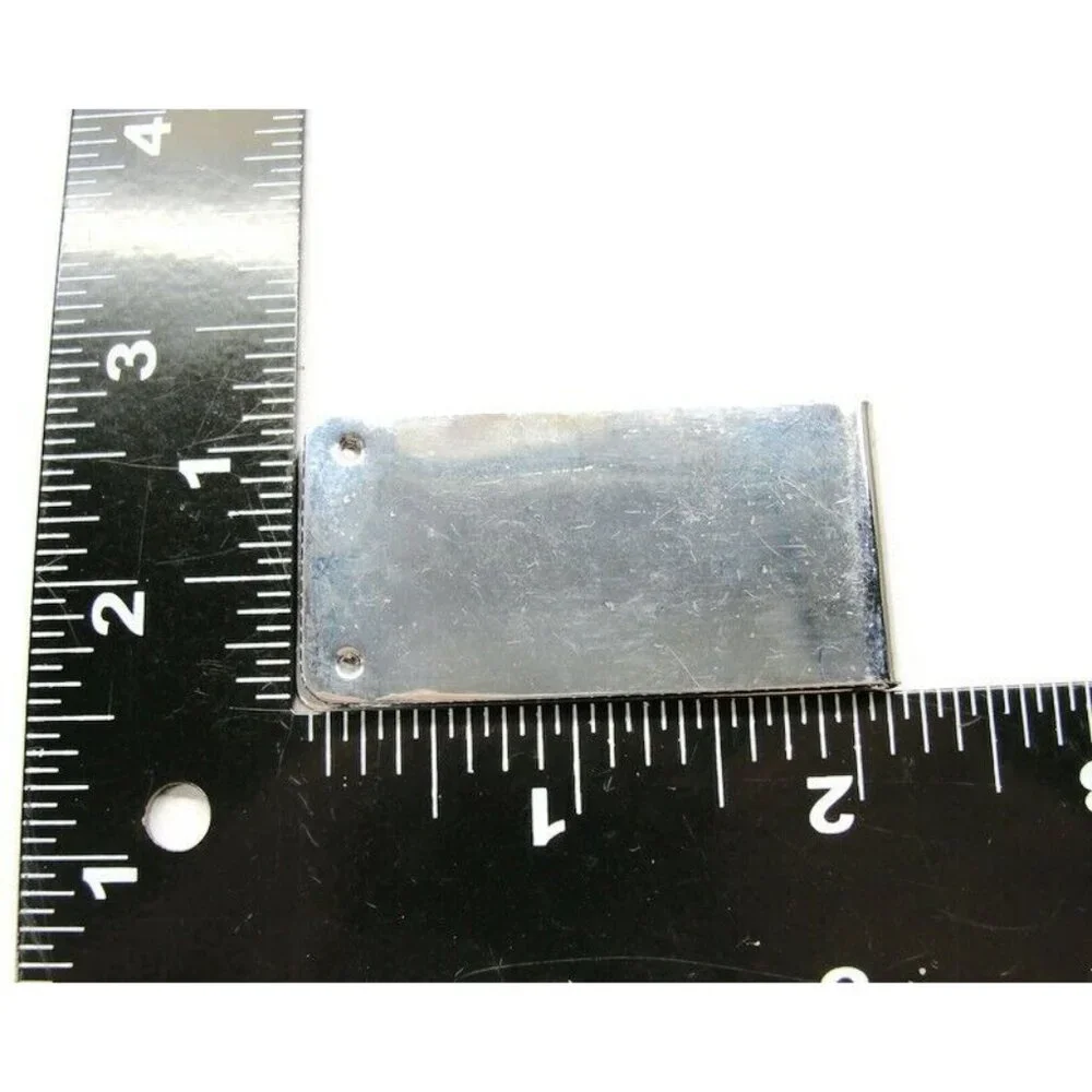 Money Clip Stainless Steel Leather Credit Card Cash ID Holder